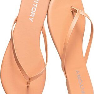 Women’s Fashion Flip Flops Comfortable Leather Summer Beach Thong Walking Sandal